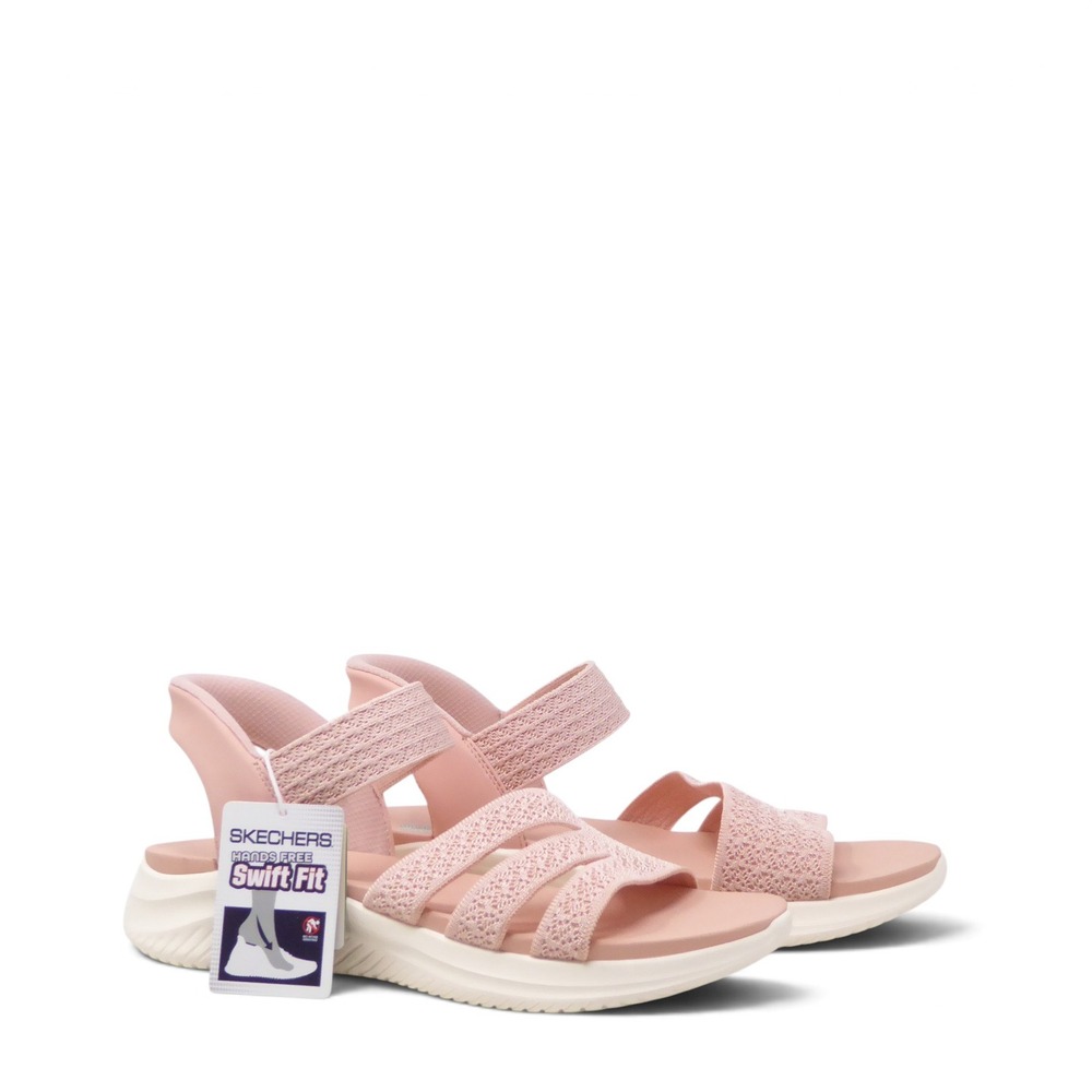 NEW Skechers Womens Hands Free Slip-ins Ultra Flex 3.0 Swift Fit Sandals Pink 10